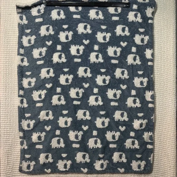 Baby Boy Parent‎ Choice Blue White Elephant Plush Baby Blanket