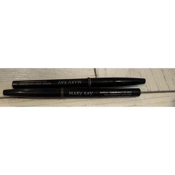 Mary Kay Eyeliner Deep Brown Brun Intense Retractable Pencil Set of 2 NO BOX