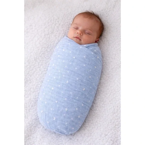 Aden + Anais Safari‎ Animal Baby Swaddle Blanket Blue Starry Night 47