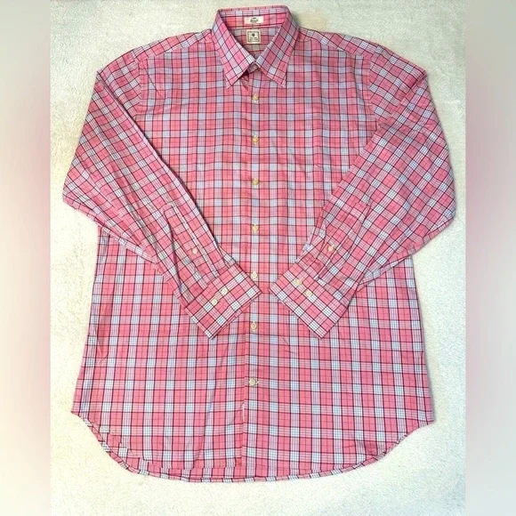 Peter millar mens long sleeve button down shirt size L 100% cotton
