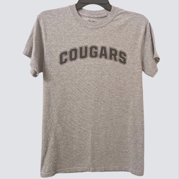 Gray Cougars Short Sleeve T-Shirt Size Small Unisex