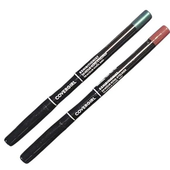 Covergirl Exhibitionist 24 Hour Kohl Eyeliner Set 500 Burgundy 600 Emerald Metal