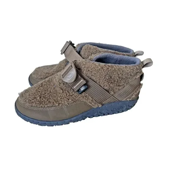 Chaco Ramble Fluff Kids' Ankle Boot Natural Brown Fuzzy Cozy Warm Unisex 3.5
