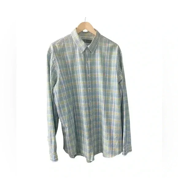 Men’s Ralph Lauren Blue Label Sz XXL Button Down Shirt Plaid Long Sleeve
