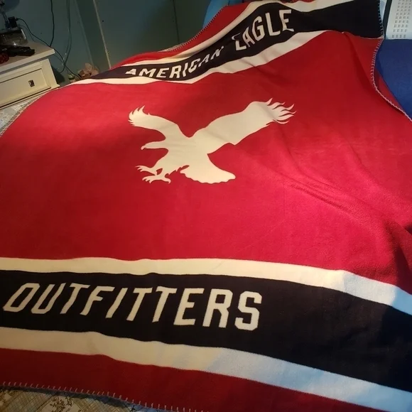 American Eagle Cozy Fleece Blanket Patriotic 52