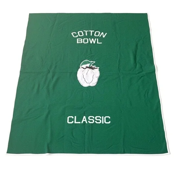 VTG PENDLETON Cotton Bowl Classic SEC College Football Wool Blanket Green 64x74