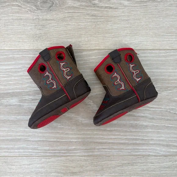 Double Barrel Red Infant Western Boots