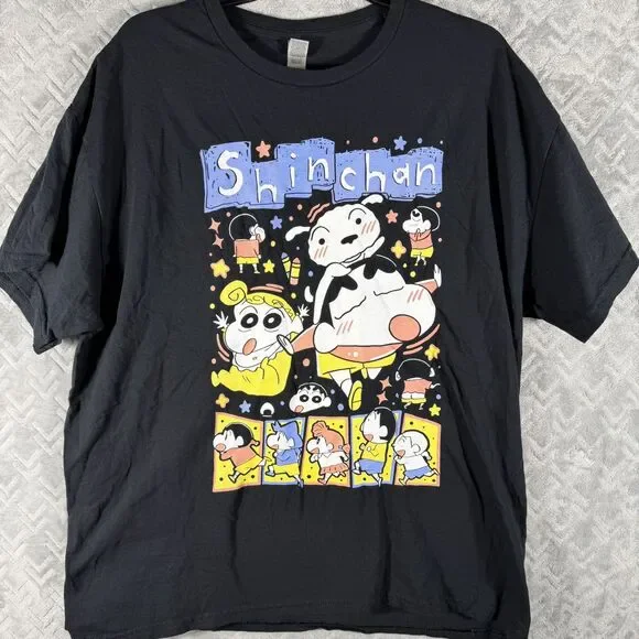 Crayon Shin Chan T-Shirt Shimamura‎ Funny anime japan kawaii Gift Shirt XL