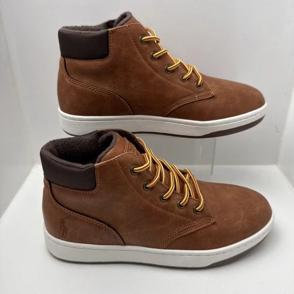 Polo‎ Ralph Lauren Polo Court Sneaker Boot (Big Kid) Size 5 Boys