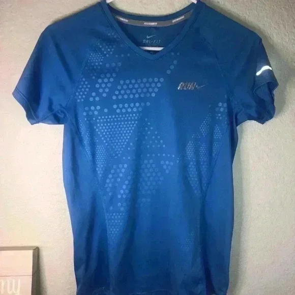 Nike Run blue Dri fit workout shirt sz S