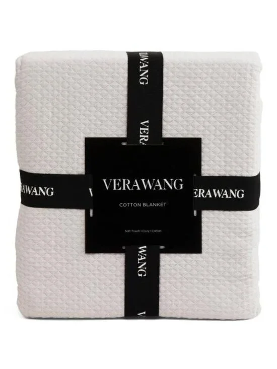 VERA WANG Cotton Matelesse Luxury Blanket