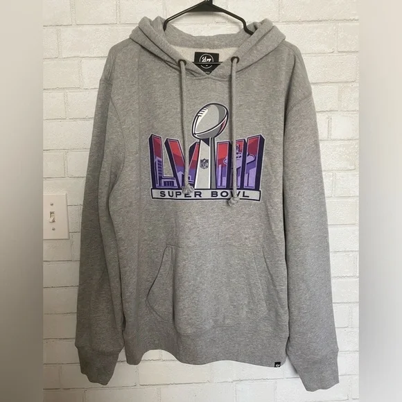 Super Bowl LVIII Gray Hoodie Size Extra Large