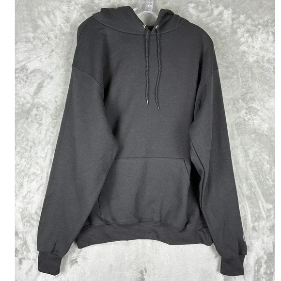 NWOT Champion Men Black Pullover Hoodie Sweatshirt Large Authentic Athleticwear‎