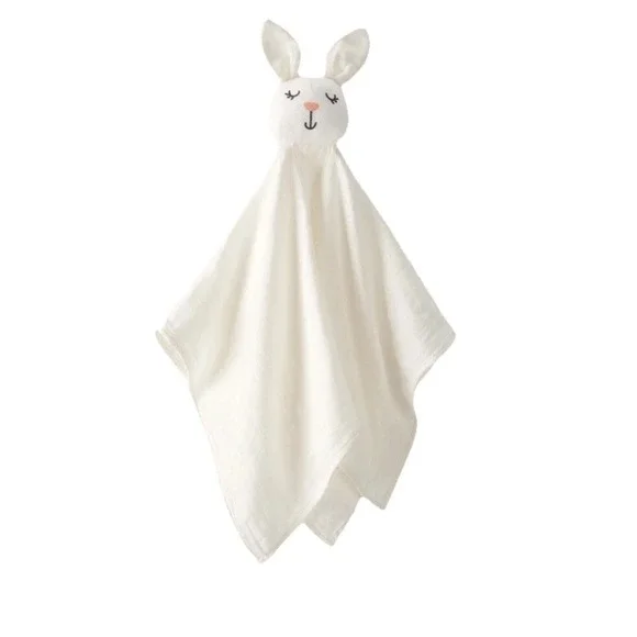 Carter's Baby Organic Cotton Bunny Lovey Muslin Plush Blanket Little Planet NWT