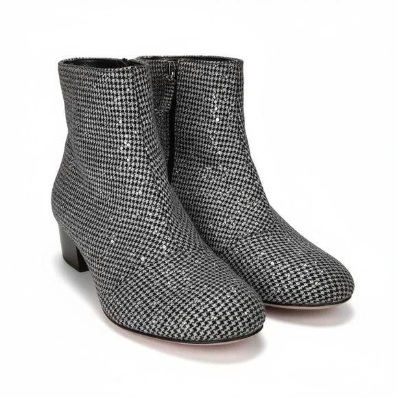 Kurt Geiger London Mini Burlington Girls Houndstooth Ankle Boots Size 13M