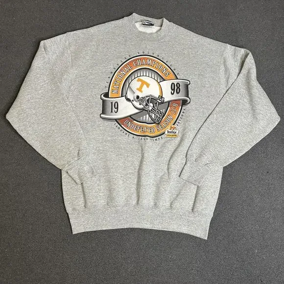 Vintage Tennessee Volunteers Sweatshirt Mens XL Gray Pro Player Fiesta Bowl 1998