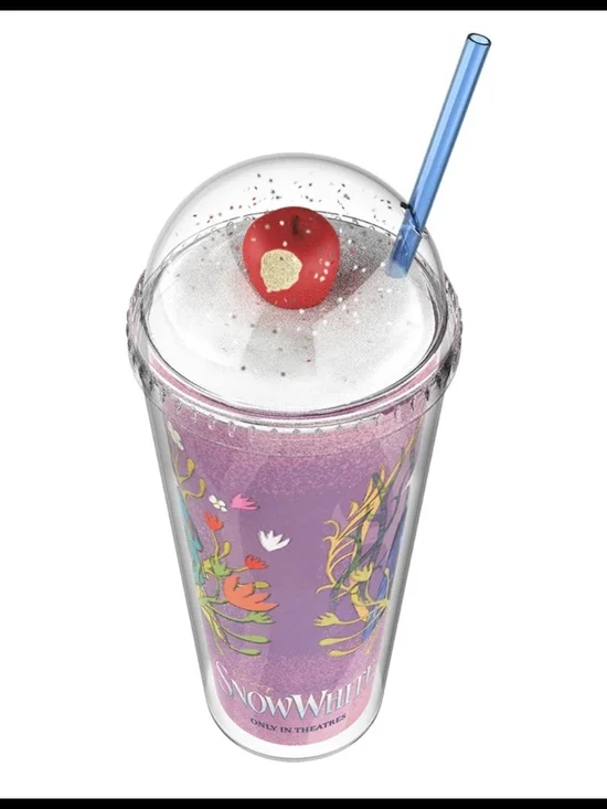 Snow White & Evil Queen Movie Tumbler Red Apple In Lid straw not included