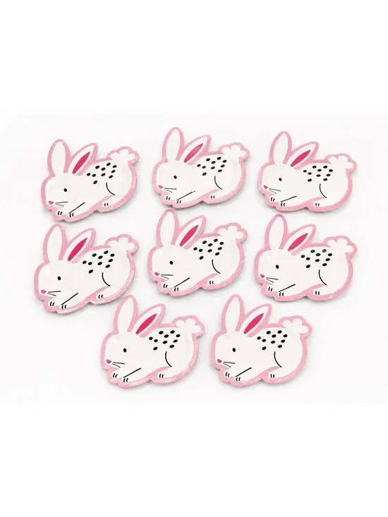 Lot of 7 Bunny Shaped Paper Plates 8 Ct Each Party 56 Plates