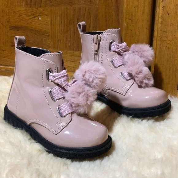 Rachel Kids Girl Lil Paxton Pink Moto Boots