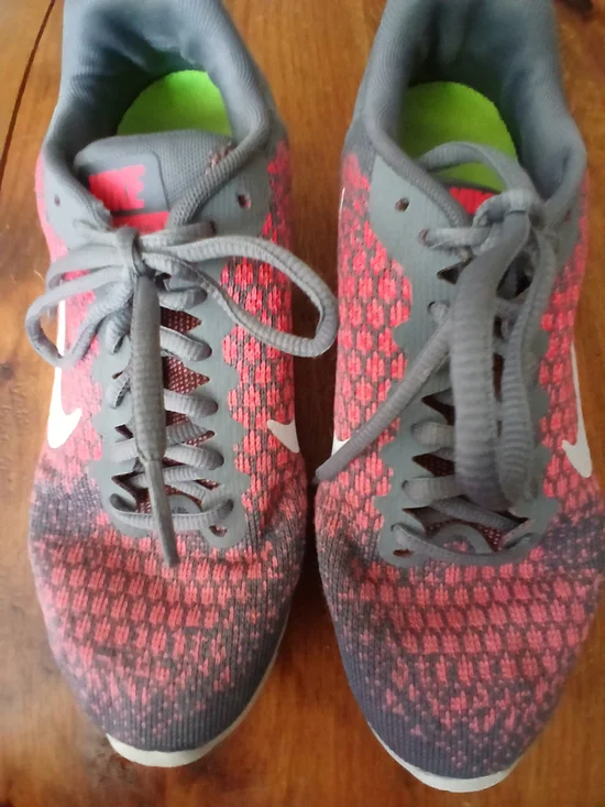 Air Max Nike Sequent 2 Running Shoe Sz 9.  Cool Gray Hot Punch.