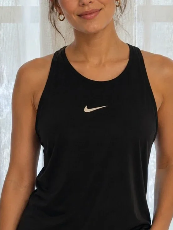 Nike Black Racerback Tank‎ with White Swoosh