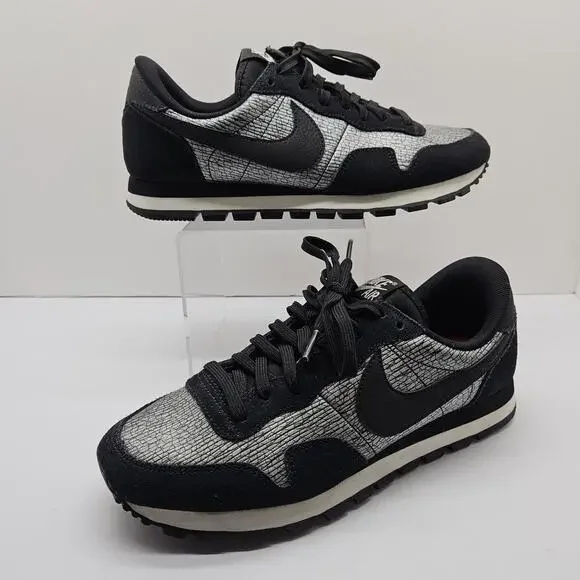 Nike Air Pegasus 83 Premium Black Metallic Running Women's 8.5