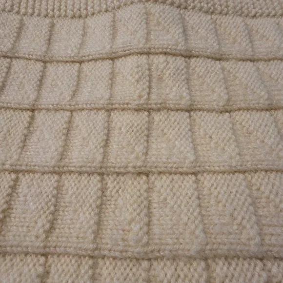 Handmade Knitted Yellow Baby Blanket Soft Warm Infant Crib Blanket Nursery Throw