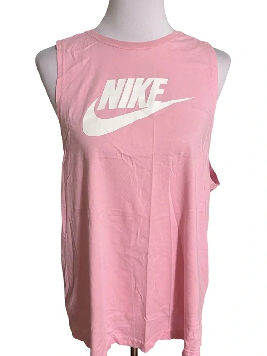 Nike Pink Logo Muscle Tank