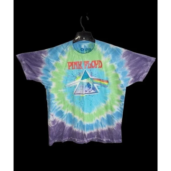 Pink Floyd Dark Side Oil Paint Tie-Dye T-Shirt 2017 Size XL
