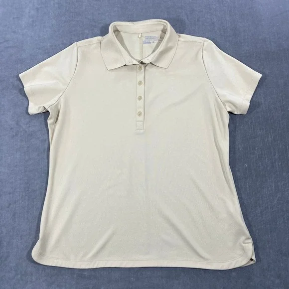Nike Golf‎ Tour Performance Dri-FIT Women's XL Beige Golf Polo Shirt
