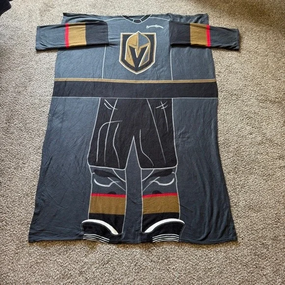 Vegas Golden Knights Snuggie Wearable Blanket Unisex One Size Gray Excellent NHL