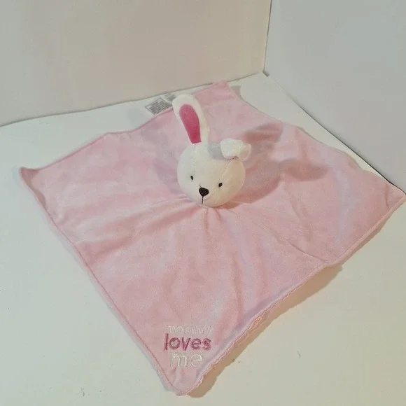 Carter's Pink Bunny Rabbit Lovey Mommy Loves Me Baby Girl Plush‎ Stuffed Animal