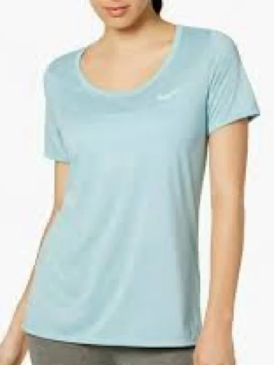 Nike Women’s Light Blue Scoop Neck Short Sleeve Tee - Performance Top