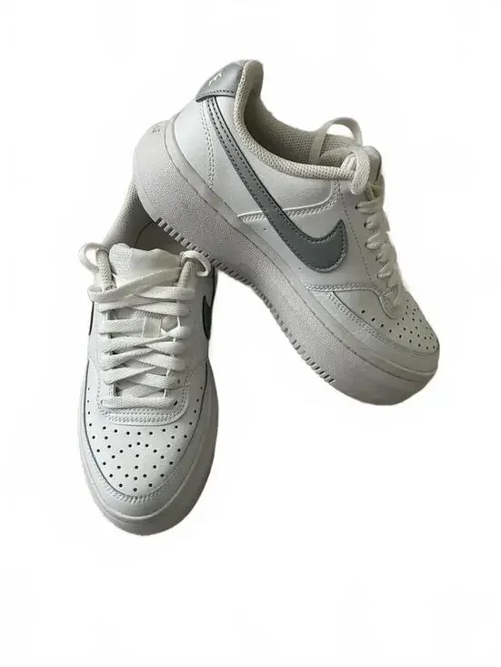 Nike Court Vision Alta Platform White/Grey Platform Sneakers Size 6.5