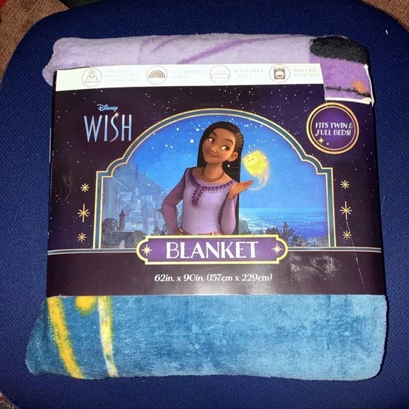 Disney Wish Twin & Full Throw Blanket - 62” x 90”