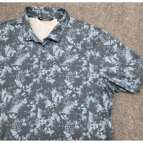 Travis Mathew Featherweight Please Polo Shirt Mens Golf Stretch Pineapple XXL