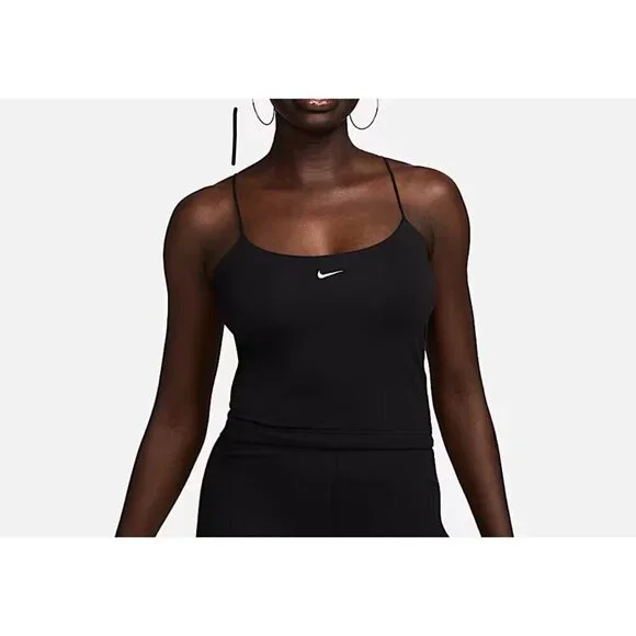 Nike Women's Sportswear Chill Knit Fitted Cami - Black Size L New