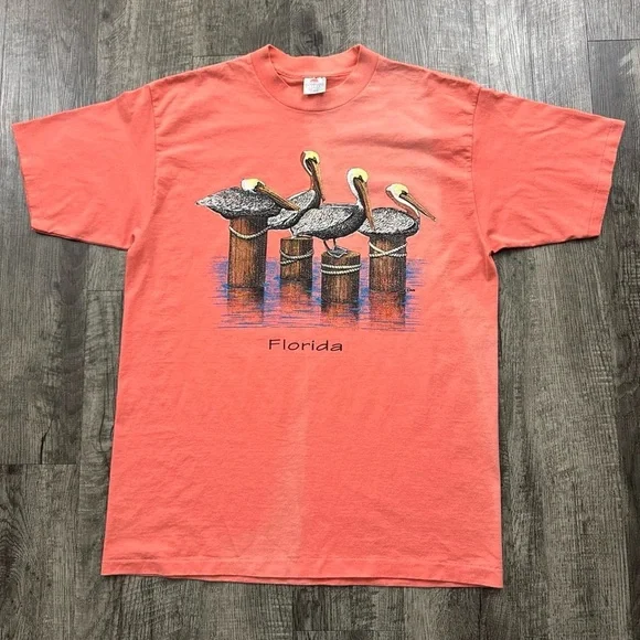 Vintage Nature Tee Pelican Bird T Shirt