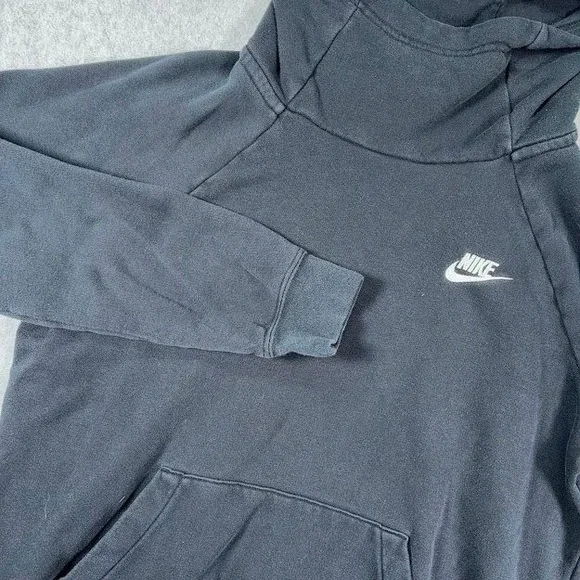 Nike Pullover Hoodie Mens Medium Black Hooded sweatshirt Warm Layer