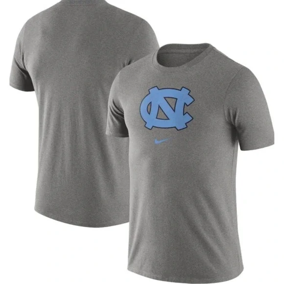 Nike Dri-FIT North Carolina Tar Heels UNC T-Shirt Heather Grey Womens Medium