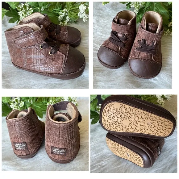 UGG Australia Roldan Baby ‎ Bootie High Tops Leather Suede Brown