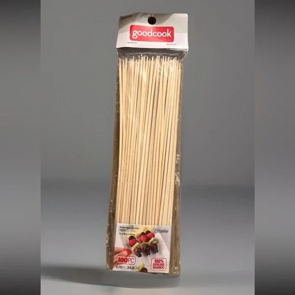 100 PIECE GOOD COOK BAMBOO SKEWERS, 9.75 INCHES