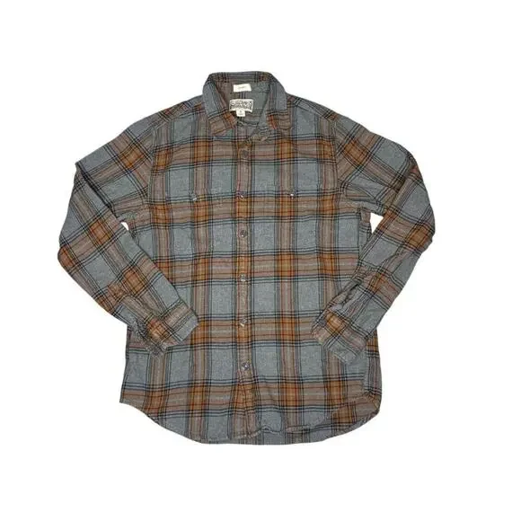 J.Crew Re-Imagined Midweight Double Brushed Flannel Shirt – Men’s Small