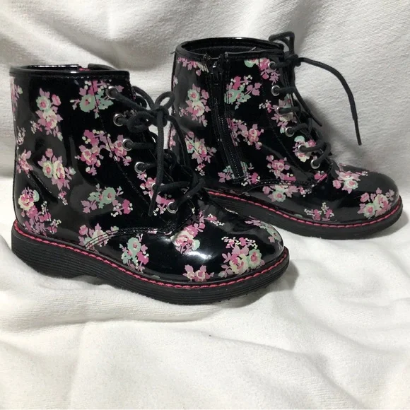 Flower Power Combat Boots Children Palace