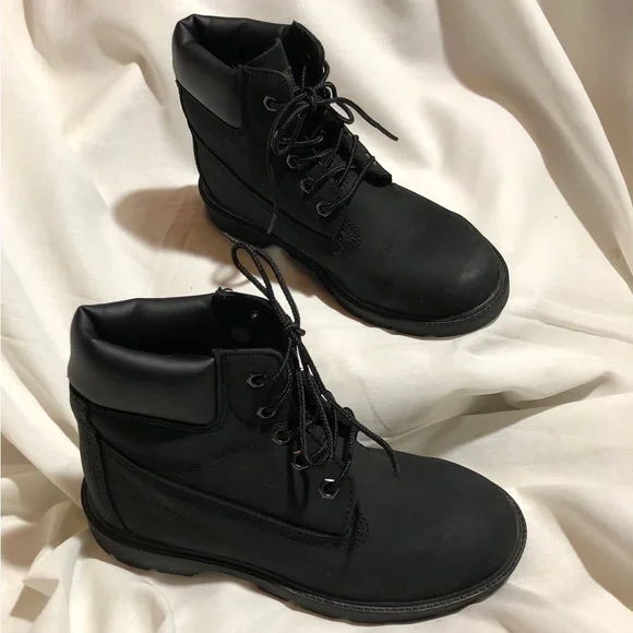 Timberland Black Youth Boots Hiking Waterproof