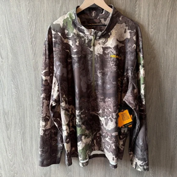 Muddy TRX 1/4 Zip Hunting Shirt Mens 3XL Camo Veil Lightweight Performance NWT