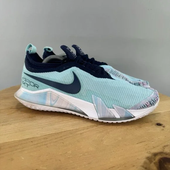 Nike Court React Vapor NXT Womens‎ Size 7.5 Tennis Shoes Athletic Glacier Blue