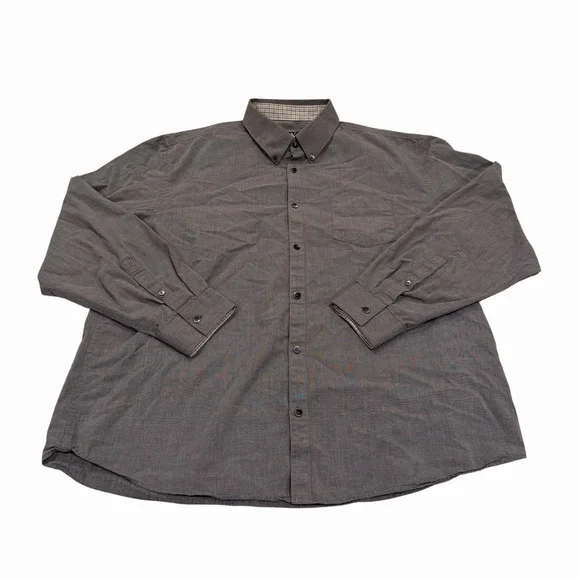 Calvin Klein Shirt Mens XL Extra‎ Large Casual Long Sleeve Button Up Gray