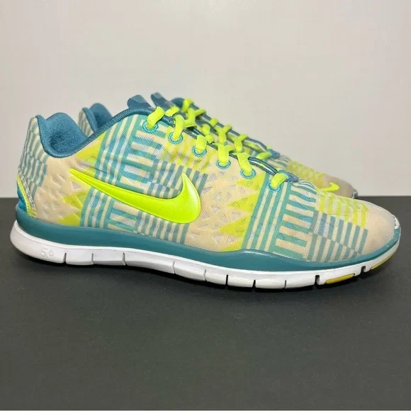Womens NIKE Free 5.0 TR Fit 3 Aqua Blue Athletic Shoes / Size 7
