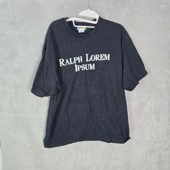 Chinatown Market Ralph Lorem Ipsum Black Graphic T-Shirt Mens XL Streetwear